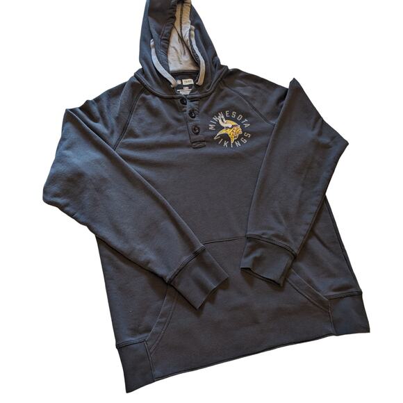 MN Vikings Hoodie Sweatshirt Mens Large Long Sleeve Pullover Kangaroo Pocket NFL - Picture 2 of 10